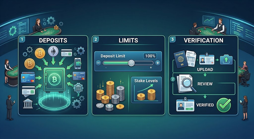 Deposits, Limits and Verification at Non GamStop Live Dealer Casinos