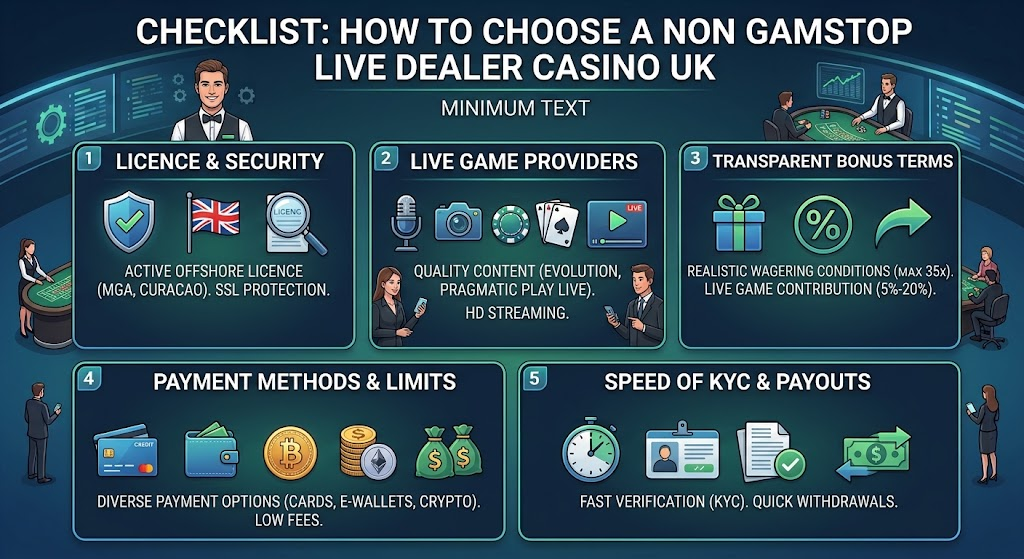How to Choose a Non GamStop Live Dealer Casino UK
